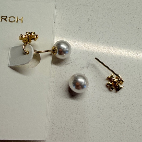 Tory Burch Faux Pearl Front/Back Earrings - Picture 5 of 5